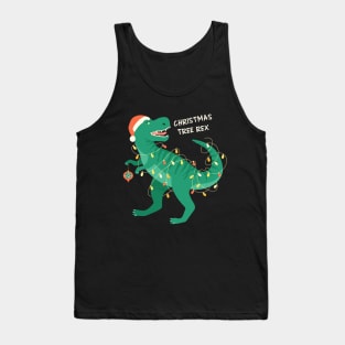 T-rex christmas tree Tank Top